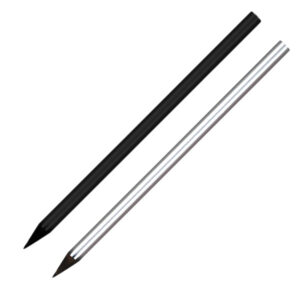 Lápiz Grafito Deluxe Black & Silver de madera