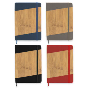 Libreta ecológica Bamboo A5 con banda elástica y marcapáginas