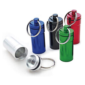 Llavero Pastillero Pocket Care metálico portátil