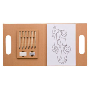 Set Artístico ColorFun con lápices de colores y hojas para colorear