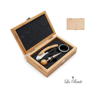 Set de Vino Laroche en estuche de bambú