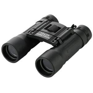 Binoculares Profesionales 10x25 compactos con bolso de transporte y paño de limpieza para actividades outdoor.