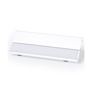 Identificador Bindel de aluminio con pinza trasera de enganche
