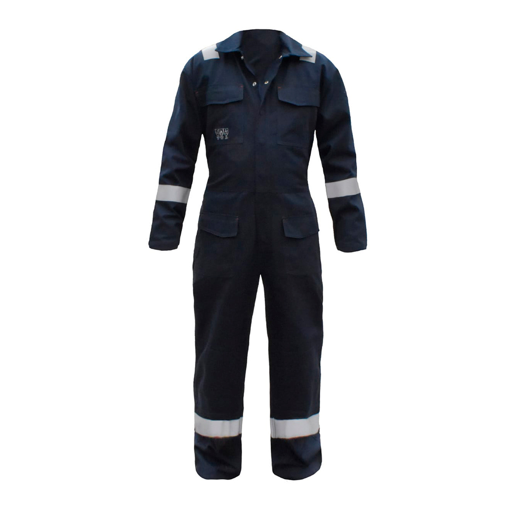 Overol Ignífugo Antiestático Technic Hombre color azul confeccionado en 100% algodón para trabajos industriales.