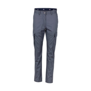 Pantalón Amount Mujer disponible en gris oscuro, negro y azul para uniforme corporativo femenino.
