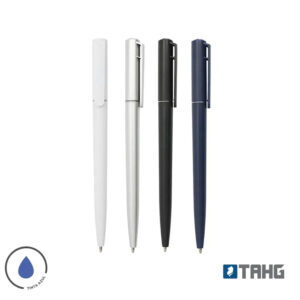Bolígrafo Butler de ABS con clip lateral y tinta azul para uso laboral, eventos, kits de bienvenida y regalos corporativos.