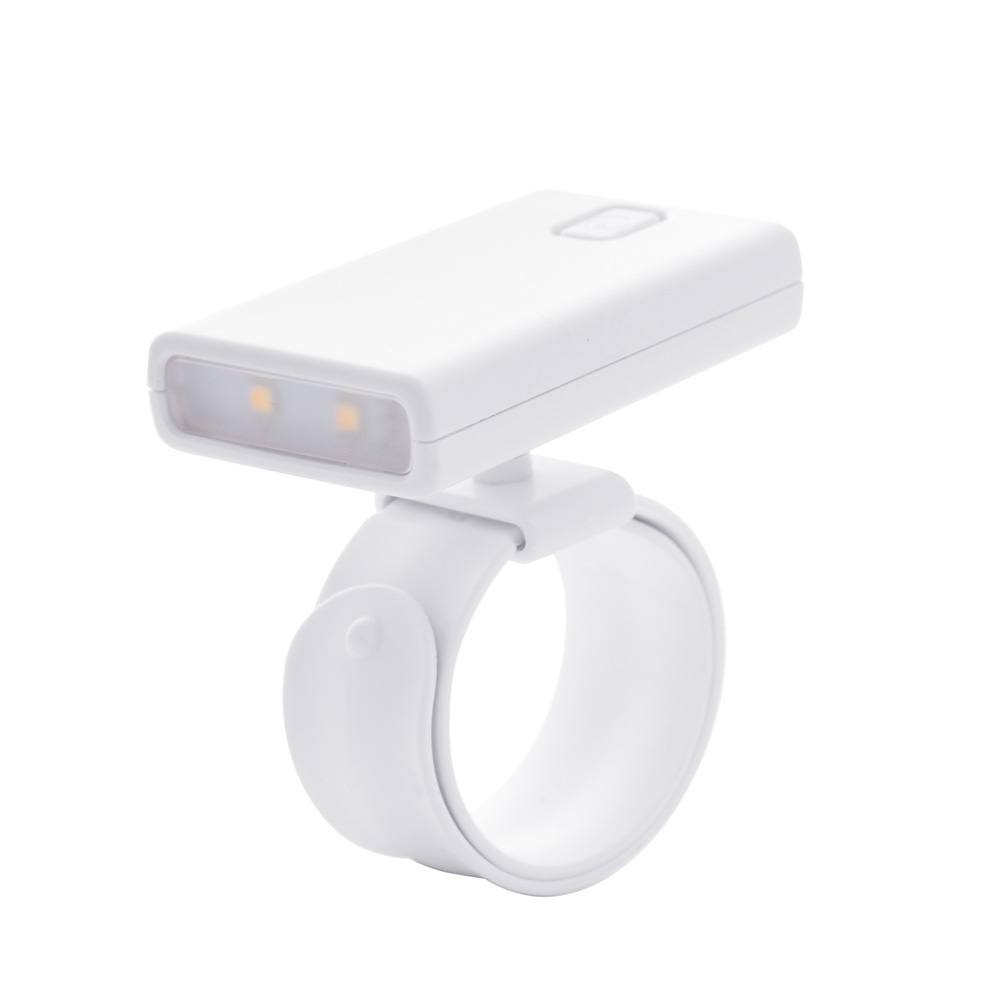 Linterna Muñeca EVA con brazalete ajustable, luz LED recargable y carga USB-C para actividades outdoor y trabajo.