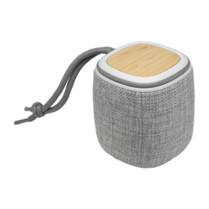 Parlante Bluetooth Jasper de 5 W con superficie superior de bambú