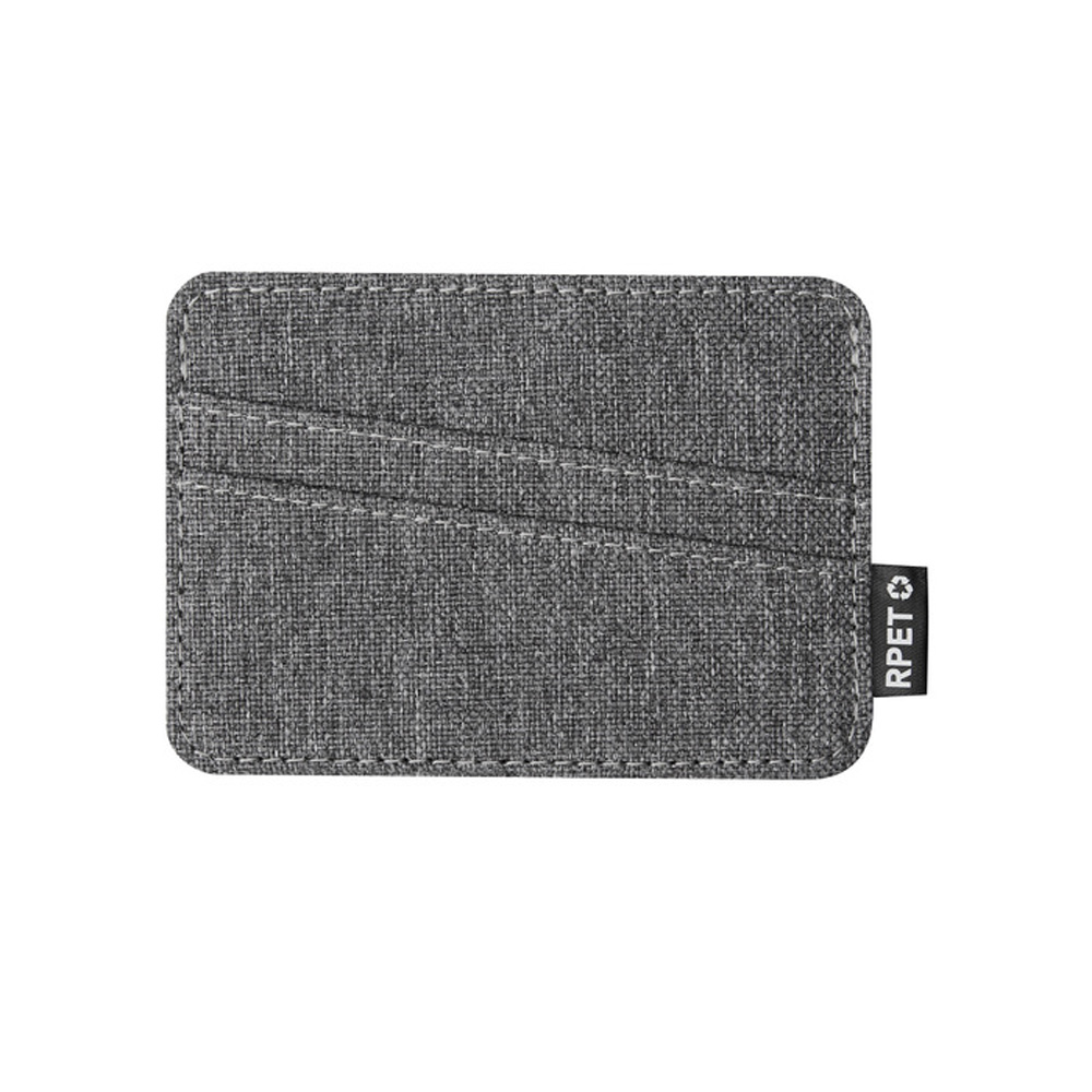 Tarjetero Blocard RFID de poliéster RPET con 5 compartimentos para tarjetas, credenciales, identificación y billetes.