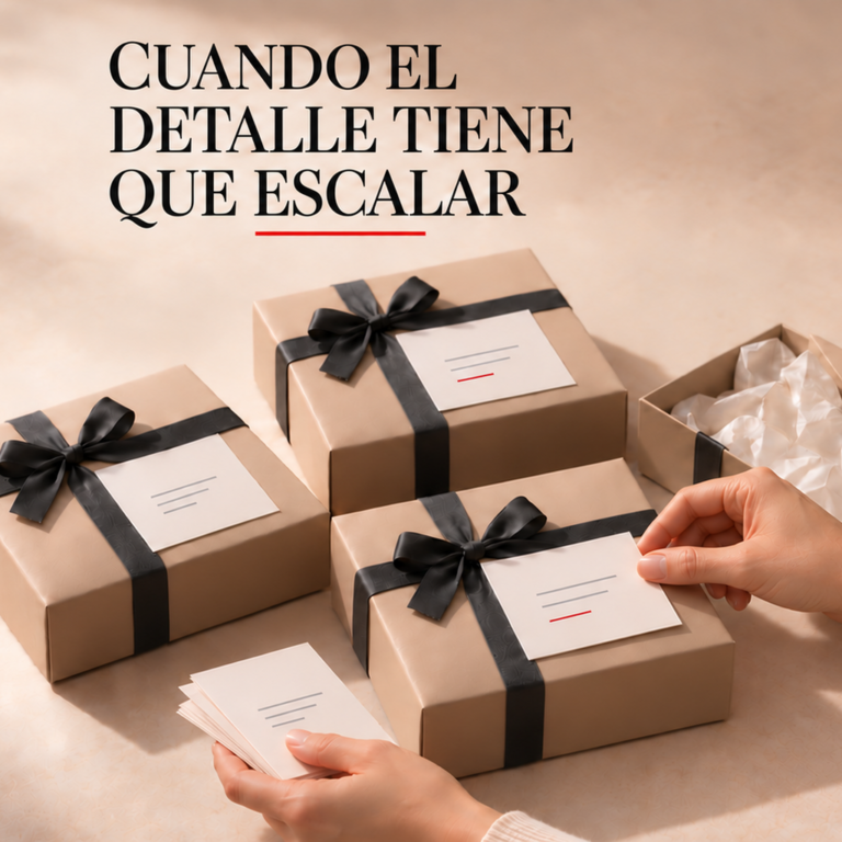 Cuando un detalle tiene que llegar a quinientas personas