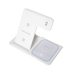 Cargador inalámbrico 3 en 1 Orion plegable para smartphone, auriculares y reloj compatible