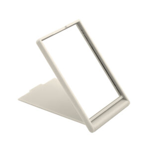 Espejo plegable rectangular Joli con tapa mate y función de soporte